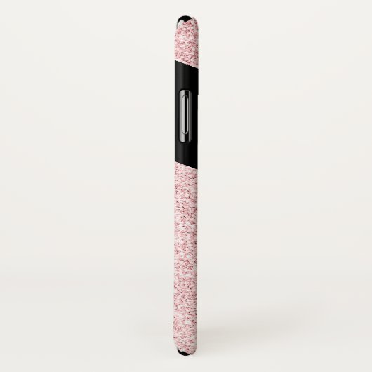 roos goud en glitter elegant monogram Case-Mate iPhone case (Achterkant / rechts)