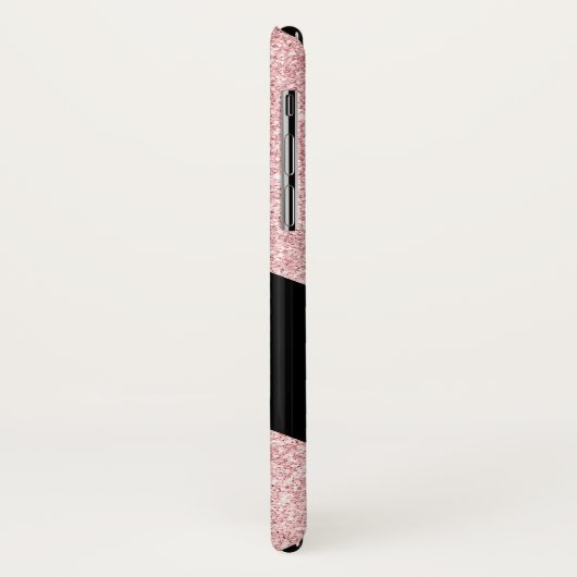 roos goud en glitter elegant monogram Case-Mate iPhone case (Achterkant/links)