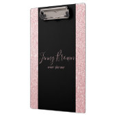 roos goud en glitter elegant monogram klembord (Links)