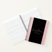 roos goud en glitter elegant script notitieboek (Binnen)