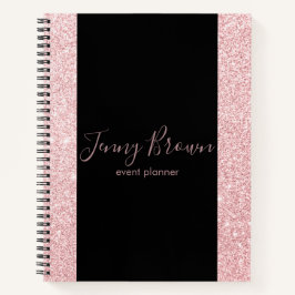 roos goud en glitter elegant script notitieboek