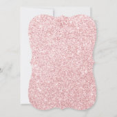 Roos Goud en glitter Quinceanera Uitnodiging (Achterkant)