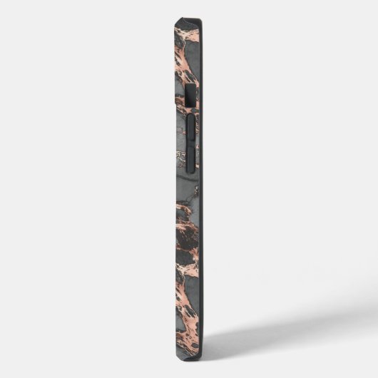 Roos goud en grijs Case-Mate iPhone case (Achterkant / Links)