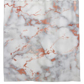 roos goud en grijze marmer douchegordijn (Voorkant)