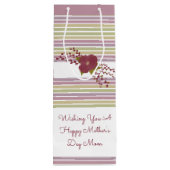 Roos goud en groen wijn cadeautas (Achterkant)