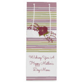 Roos goud en groen wijn cadeautas (Voorkant)