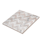 Roos goud en marmer zig zag tegeltje (Zijkant)