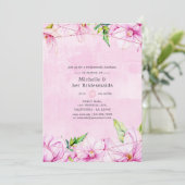 Roos Goud en Roze Bloemen Bruidsmeisjes Luncheon Kaart (Staand voorkant)