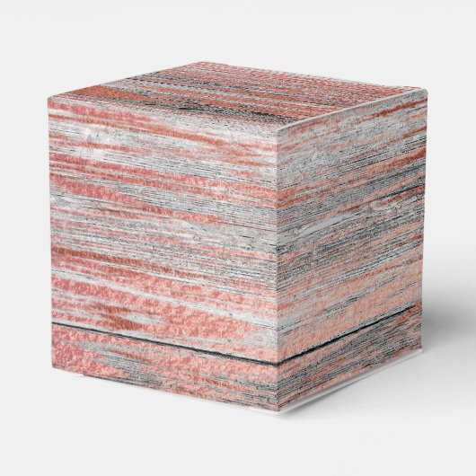 Roos Goud en Rustiek Hout Monogram & Initiaal Bedankdoosjes (Achterkant)