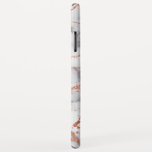 Roos Goud en Wit Marmer Elegant Modern Case-Mate iPhone Case (Achterkant/rechts)