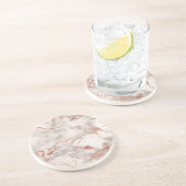 roos goud en wit marmer zandsteen onderzetter (Zijkant)