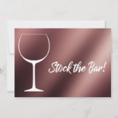 Roos Goud en Wit Voorraad de Bar Couples Shower Kaart (Achterkant)