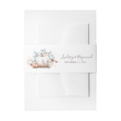 Roos Goud en Witte Pompoen Herfst Oogst Uitnodigingen Wikkel (Voorkant Voorbeeld)