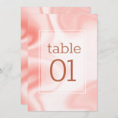 Roos-goud- en witte zachte marmer-zwellen menu (Voorkant / Achterkant)