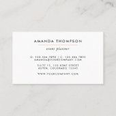 Roos Goud en Zwart Abstract Visitekaartje (Achterkant)