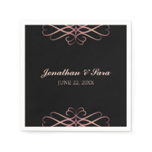 Roos Goud en Zwart, Elegant Gepersonaliseerde Brui