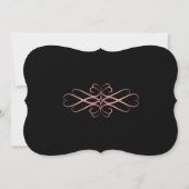 Roos Goud en Zwart, Elegant Save the Date (Achterkant)