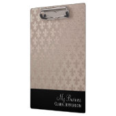 Roos goud en zwart Fleur de Lis metallic patroon Klembord (Links)