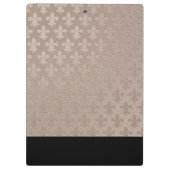 Roos goud en zwart Fleur de Lis metallic patroon Klembord (Achterkant)