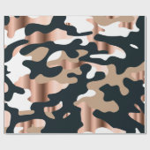 Roos goud en zwart kamouflage verpakkingspapier cadeaupapier (Vlak)