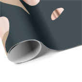 Roos goud en zwart kamouflage verpakkingspapier cadeaupapier (Rol Hoek)