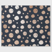 Roos goud en zwarte stippen verpakkingspapier cadeaupapier (Vlak)