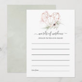 Roos Goud Eucalyptus Geometrisch Baby shower Advieskaart (Voorkant / Achterkant)