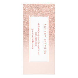 Roos goud faux glitter roze ombre business details reclamekaart