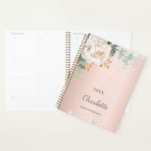 Roos goud floral Silver glitter monogram Planner (Display)