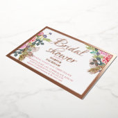 Roos goud folie florale vrijgezellenfeest folie uitnodiging (Gedraaid)