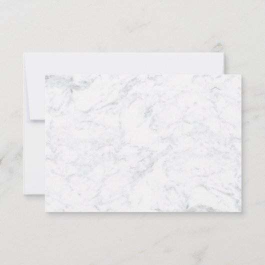 Roos goud folie marmer aangepast dank je bruiloft bedankkaart (Achterkant)