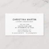 Roos Goud Geborsteld Metaal Vet Typografie Monogra Visitekaartje (Achterkant)