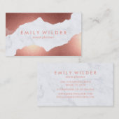 Roos goud gedompeld marmer | Visitekaartje (Voorkant / Achterkant)