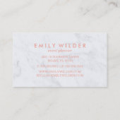 Roos goud gedompeld marmer | Visitekaartje (Achterkant)