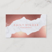 Roos goud gedompeld marmer | Visitekaartje (Voorkant)