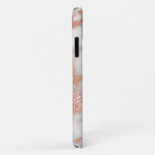 Roos Goud Gemarmerd Monogrammed Case-Mate iPhone Case (Achterkant/rechts)