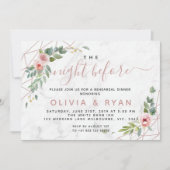 Roos goud geometrisch de nacht vóór de uitnodiging (Voorkant)