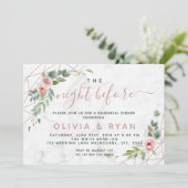 Roos goud geometrisch de nacht vóór de uitnodiging (Staand voorkant)