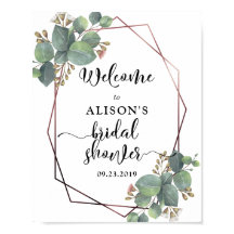 Roos goud geometrisch lijst eucalyptus vrijgezelle