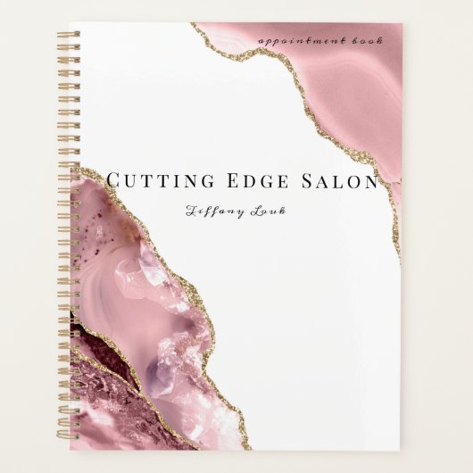 Roos Goud Gepersonaliseerd Haar Afspraakboek Planner (Voorkant)