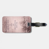 Roos goud Gepersonaliseerd Luxe metallic design Bagagelabel (Achterkant horizontaal)