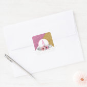 Roos & Goud Gepersonaliseerde Sticker (Envelop)