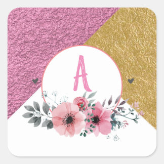 Roos & Goud Gepersonaliseerde Sticker