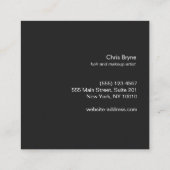 Roos Goud Gestreept Blush Roze Beauty Vierkante Visitekaartje (Achterkant)