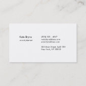 Roos Goud Gestreept Modern Wit Bokeh Glitter Visitekaartje (Achterkant)