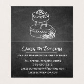 Roos Goud Gestreepte Bakkerij Gevouwen Visitekaart Visitekaartje (Binnenkant ongevouwen)