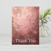 Roos Goud Getextureerde Achtergrond Dank u kaart (Staand voorkant)