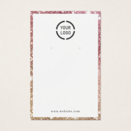 Roos goud glitter aangepast oorscherm logo visitekaartje