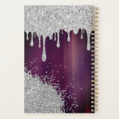 Roos goud glitter agate marmer monogram 2023 planner (Achterkant)