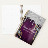 Roos goud glitter agate marmer monogram 2023 planner (Display)
